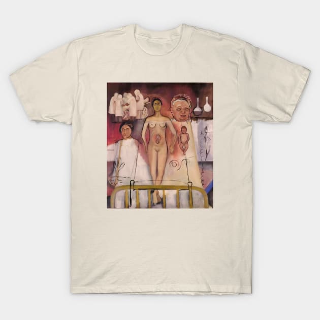 Frida and the Cesarean Operatione by Frida Kahlo T-Shirt by FridaBubble